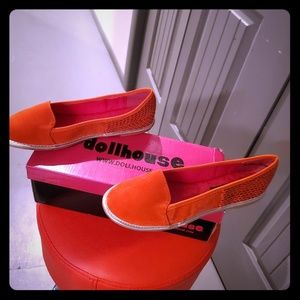 NWT Dollhouse Orange flats (Dolls Kill)